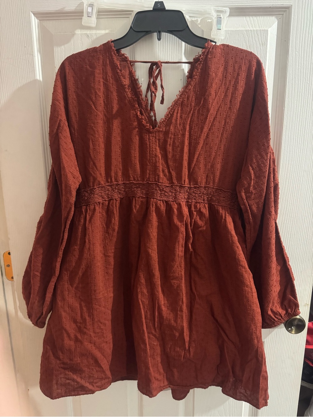 True craft Rust Women's dress - Lightweight Long Sleeve size Med